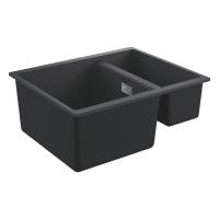 Мойка GROHE K500 с 1,5 чашей, 555 x 460 мм, черный гранит (31648AP0)