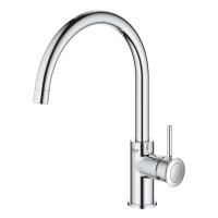Смеситель для кухонной мойки GROHE BauClassic с высоким C-образным изливом, хром (31234001)