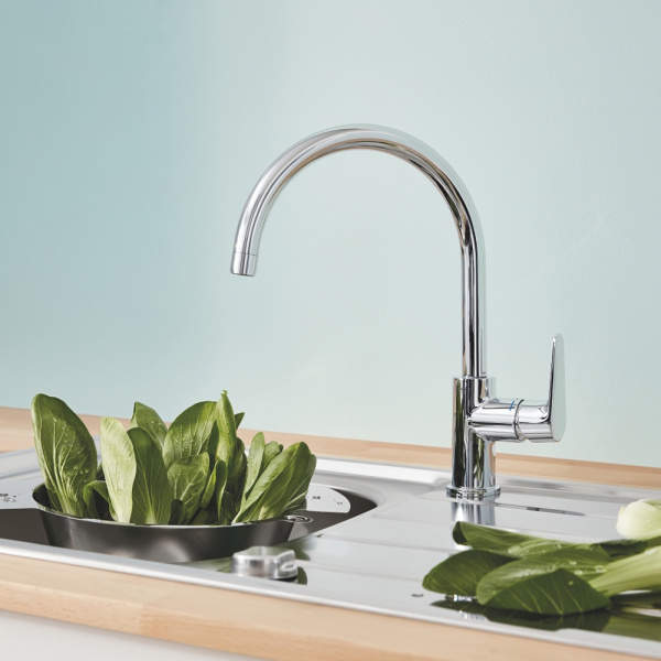 Смеситель для кухонной мойки GROHE BauCurve, хром (31231001)