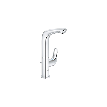 Смеситель для раковины GROHE Eurostyle new с донным клапаном и высоким изливом, хром