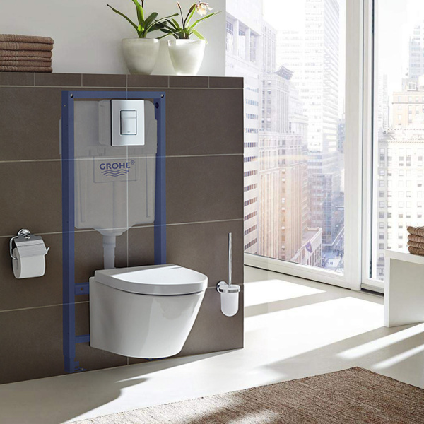 Инсталляция для унитаза, GROHE Rapid SL, комплект 3 в 1, монтажная высота 1.13 м, (38772001)