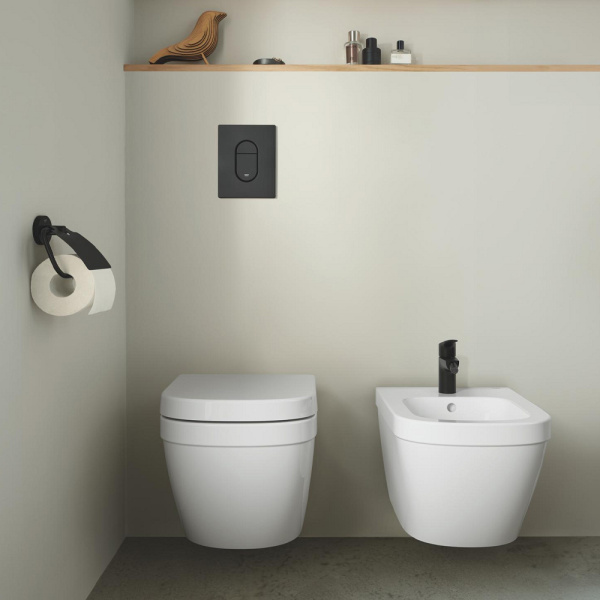 Смеситель для биде GROHE Eurosmart с донным клапаном, матовый черный (329292433)