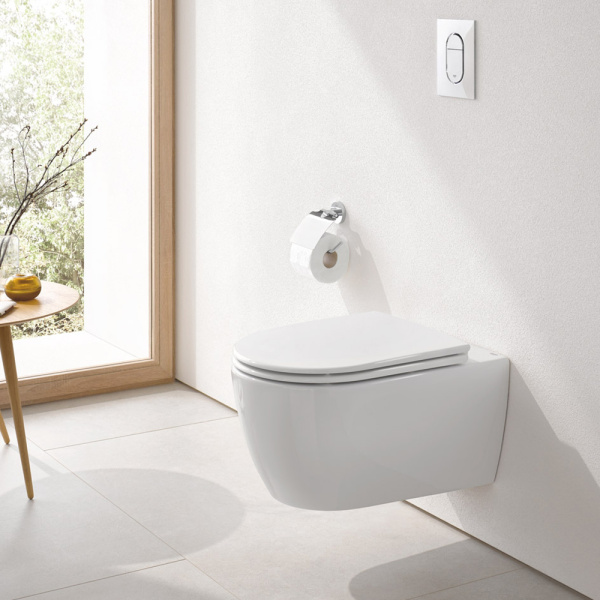 Унитаз GROHE Essence подвесной, с покрытием PureGuard, альпин-белый (3957100H)