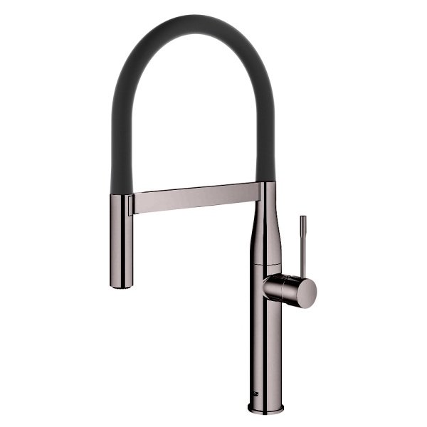 Смеситель для кухонной мойки GROHE Essence профессиональный, темный графит глянец (30294A00)