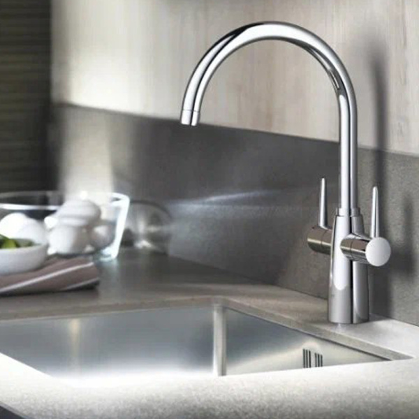 Смеситель для кухонной мойки GROHE Ambi двухвентильный, высокий излив, хром (30189000)