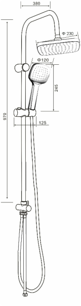 Душевая система встроенная с термостатом Fiore Margot 26CR0944