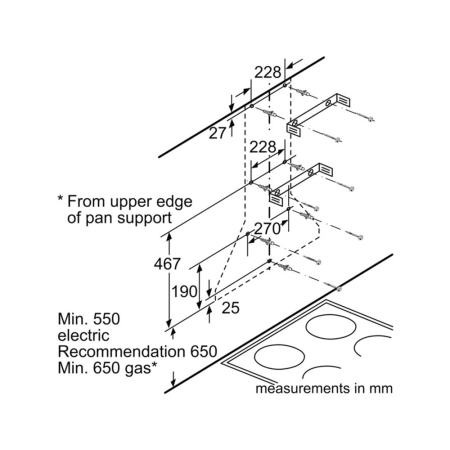 Кухонная вытяжка Bosch DWW06W460Q