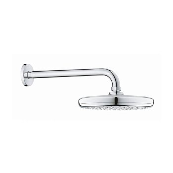 Верхний душ GROHE Tempesta 210 с душевым кронштейном, 1 режим струи, хром 