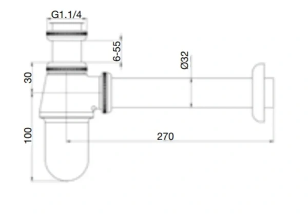 Сифон для раковины Fiore30CR8850
