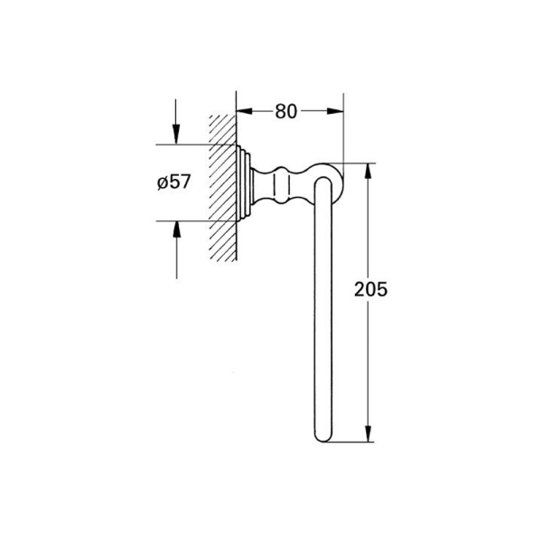 Кольцо для полотенца GROHE Sinfonia хром/золото