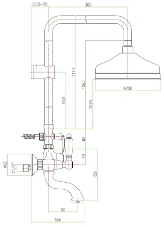 Душевая система Fiore 22OO0615