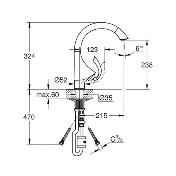 Смеситель для кухни Grohe K 4 (33782sd0)