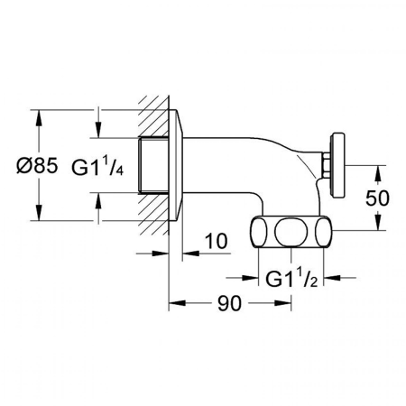 Отводная дуга Grohe Lahrer THM