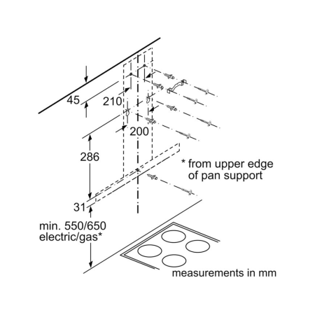 Кухонная вытяжка Bosch DWB67FM50