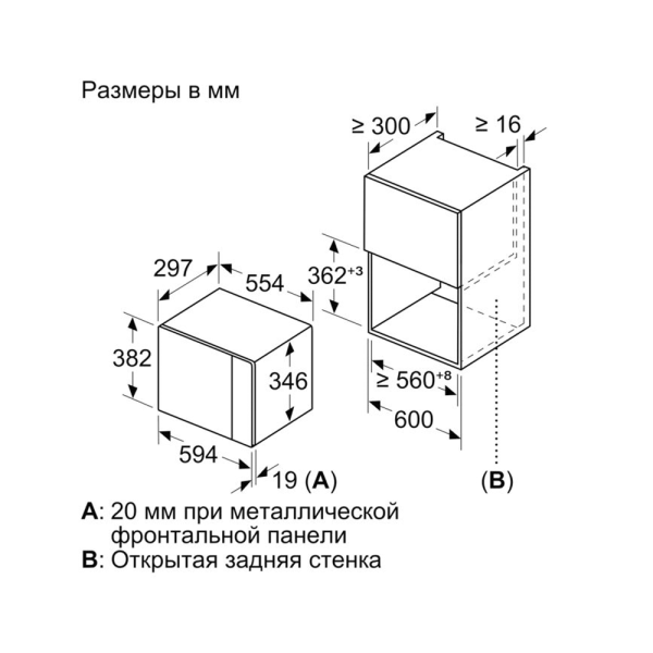 Встраиваемая микроволная печь Bosch  