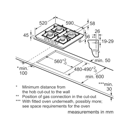 Газовая варочная панель Bosch 