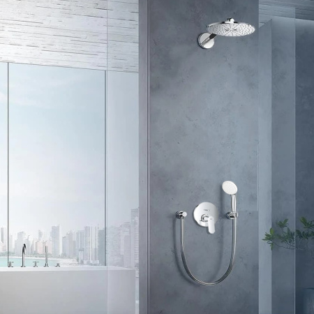 Набор для душа, GROHE Eurosmart Cosmopolitan, с верхним душем Tempesta 210, хром, (25219001)