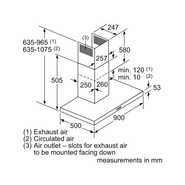 Кухонная вытяжка Bosch DWB96IM50