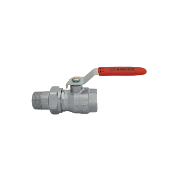 Шаровой кран HERZ НР-ВР с американкой и длинной рукояткой