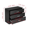 Прикроватная тумбочка Urhomepro с 3 выдвижными ящиками 