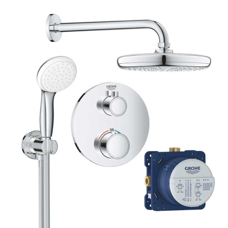 Набор для комплектации душа, с Tempesta 210, GROHE Grohtherm, хром, (34727000)