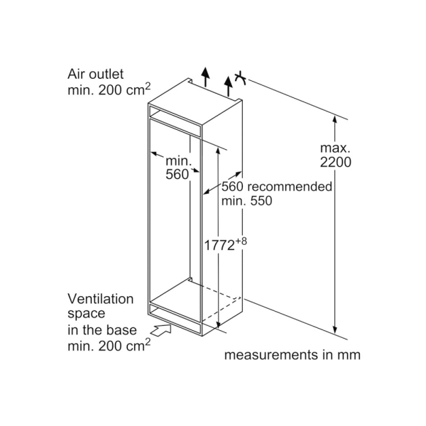 Встраиваемый холодильник Bosch 